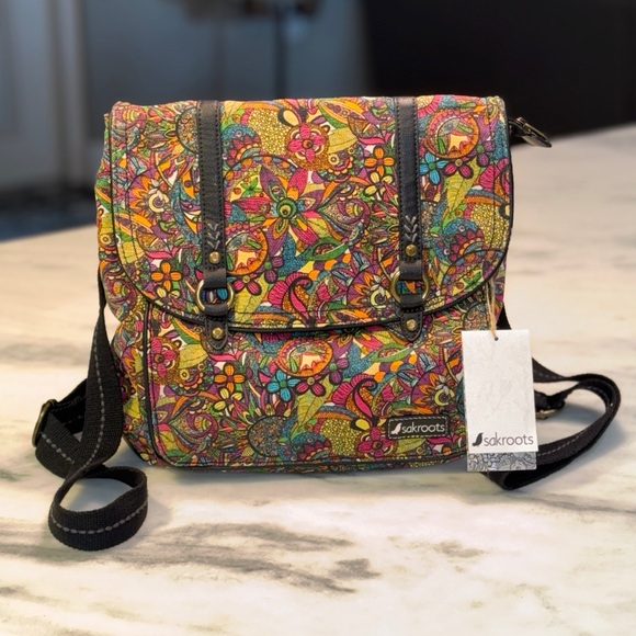 Sakroots Artist Circle Crossbody Backpack NWT Convertible Boho Bag - Picture 1 of 8